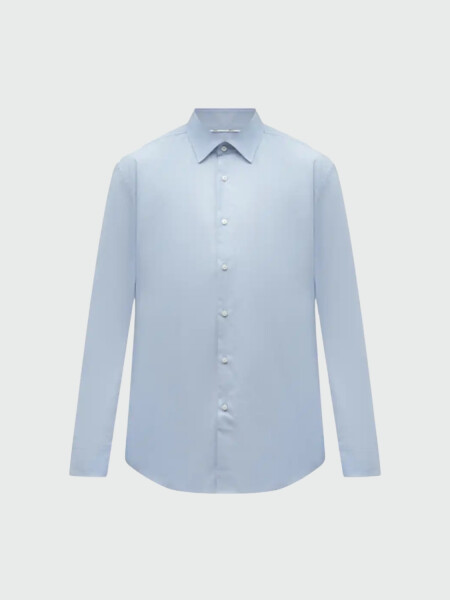 BOSS - Camisa en Algodón Celeste