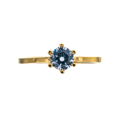 Anillo de oro 18 ktes con circonia. Anillo de oro 18 ktes con circonia.