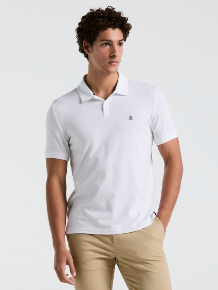 Polo Daddy Tncl Piq Sticker Penguin - Blanco 