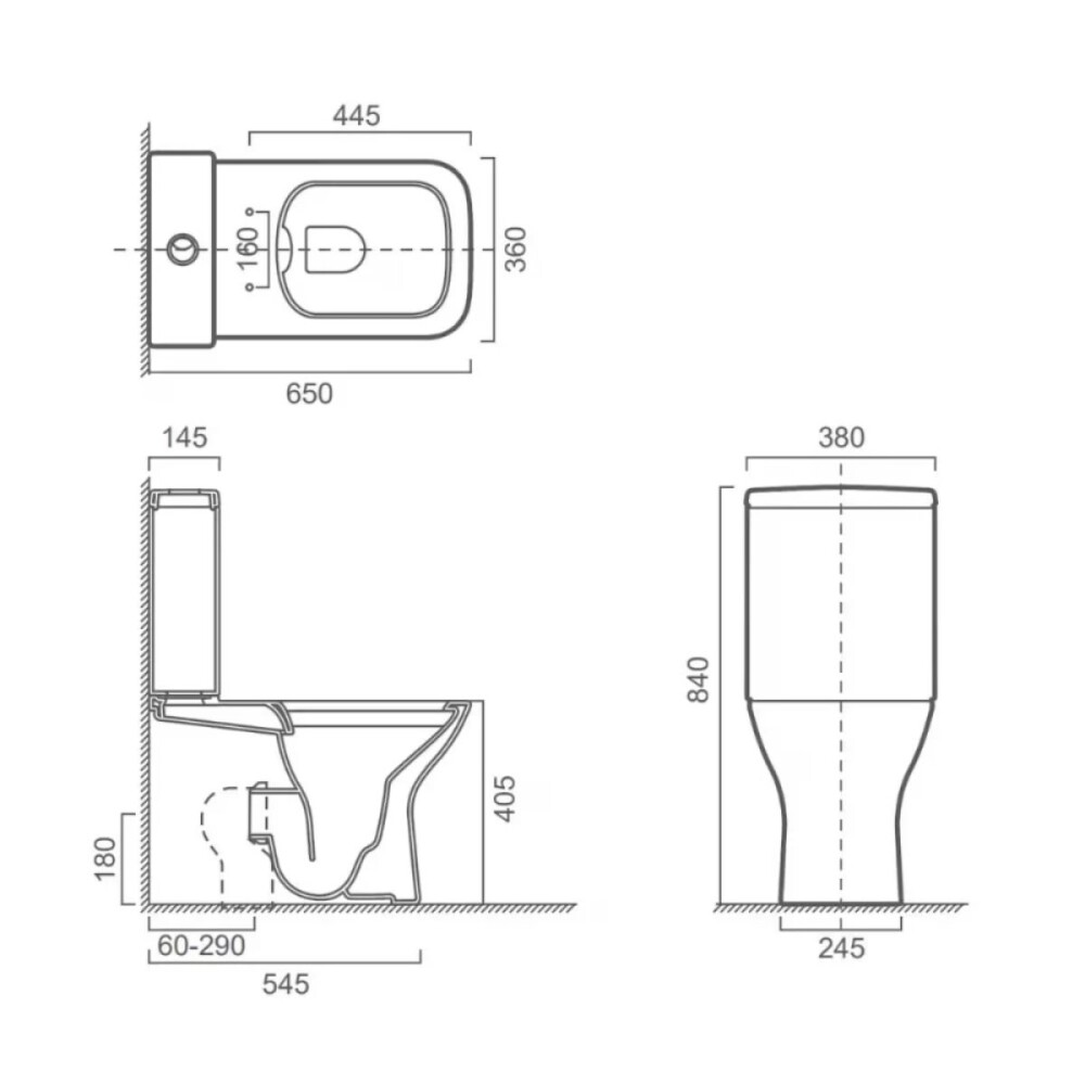 Inodoro largo con mochila Lenna Blanco 65X38X84cm Inodoro Largo Con Mochila Lenna Blanco 65x38x84cm