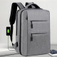 Mochila C/ Usb. Porta Laptop Cierres Gris