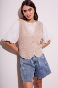 Chaleco Lurex Plata