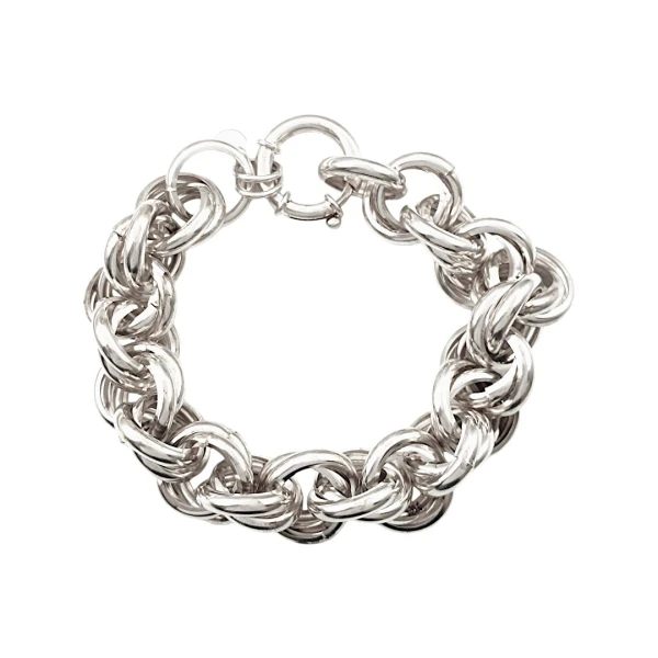 Pulsera Garibaldi doble aro-Plata 925-Sin piedra-PU3768 sinpiedra
