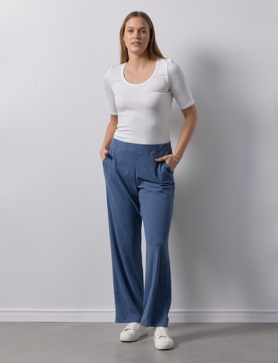 Pantalon Comfy Wide - Azul 