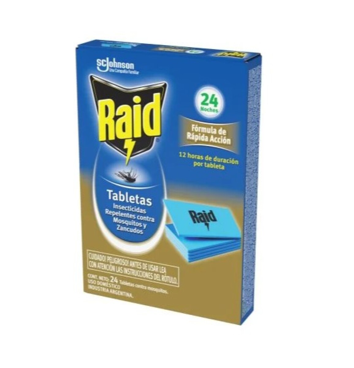 Raid tabletas insecticidas 24 noches 