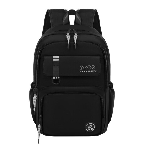 MOCHILA TRENDY BOLSILLOS - NEGRO 001