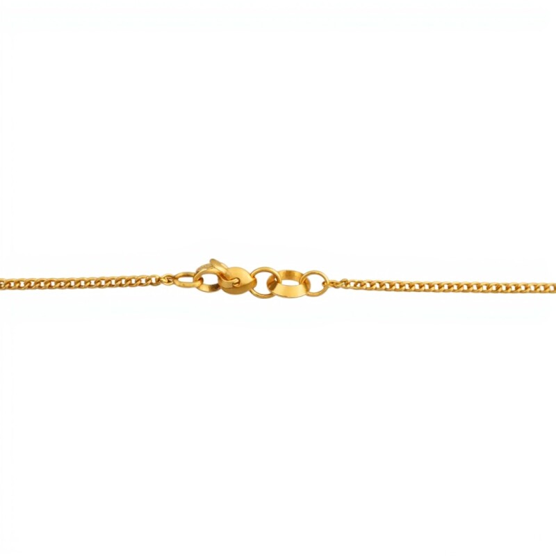 Cadena oro barbada fina-Oro 18k -Sin Piedra-CD9502 sinpiedra