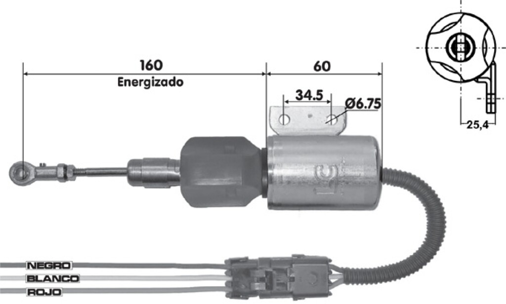 Solenoide de arranque 12V