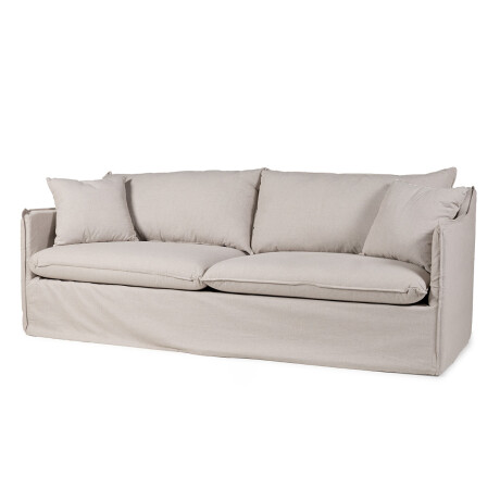 Sofá Snow con Funda - Tela Rústica - 3 cuerpos 1475 (Greige)