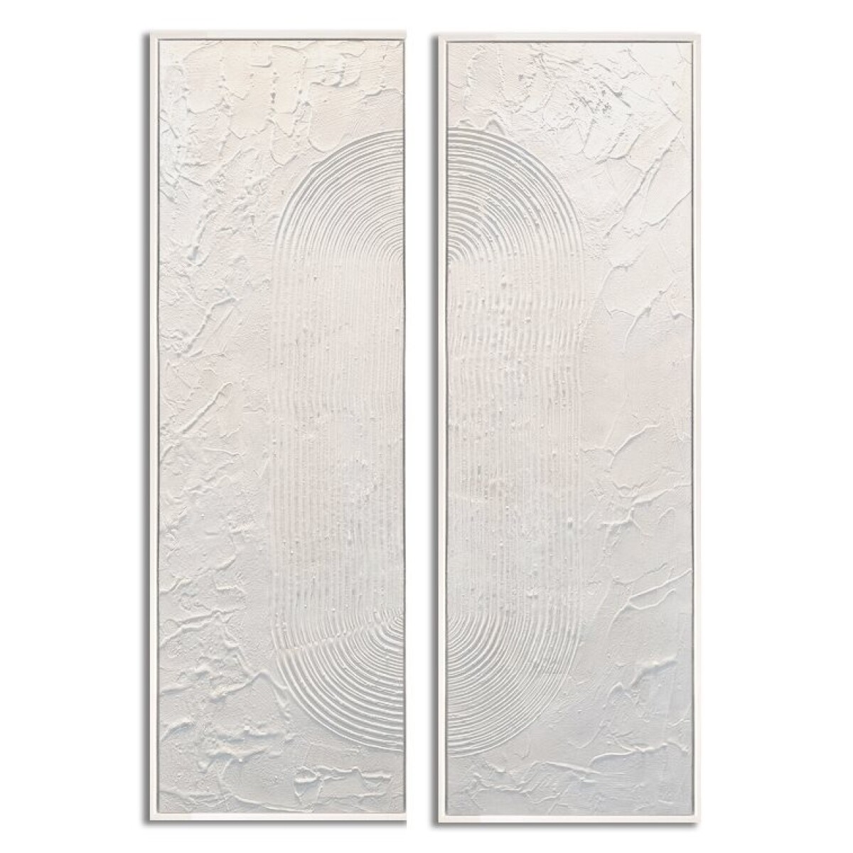 SET 2 CUADROS 40x120cm MARCO PINTURA FIGURAS 