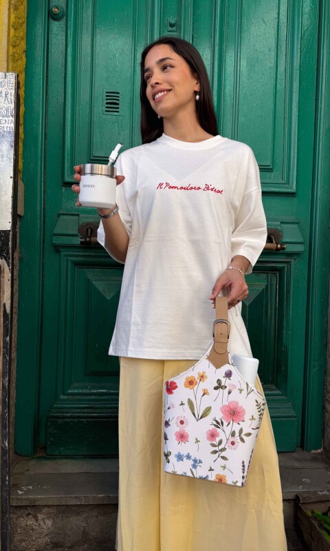 KIT MATERO VELVET ESTAMPA CAMPESTRE C/ BLANCO