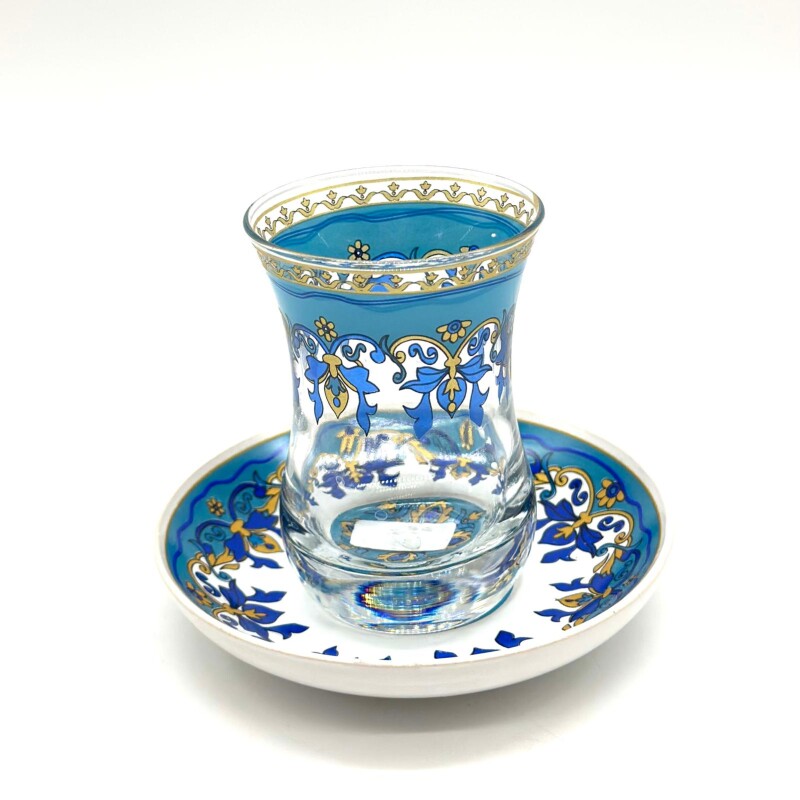 Vaso de té plato cerámica x1 Modelo 2
