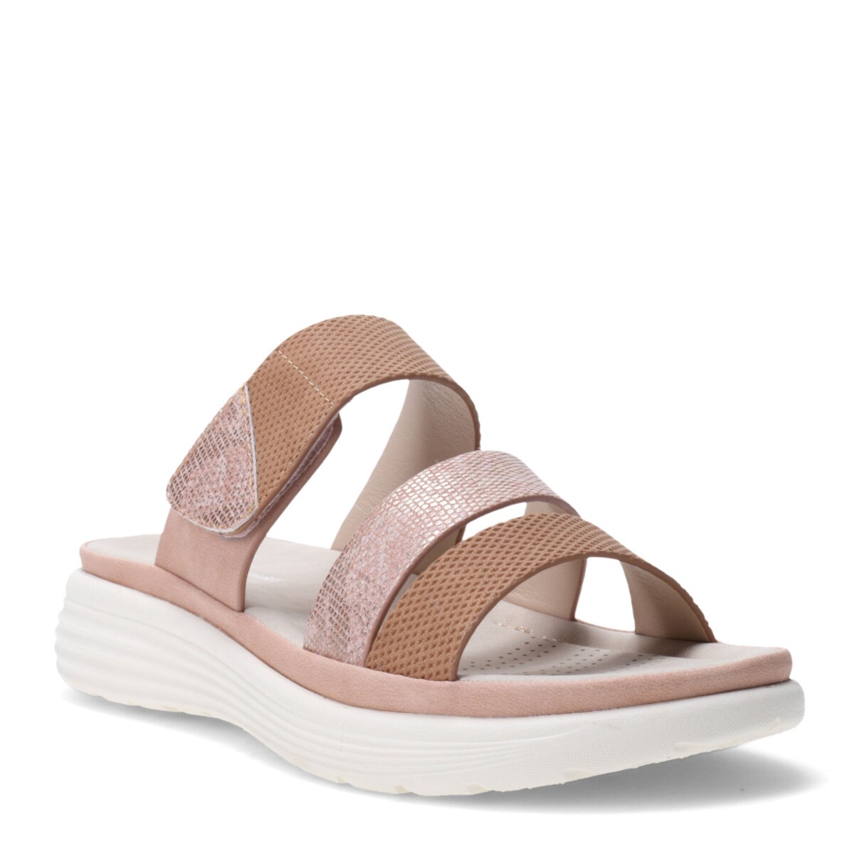 Sandalias de Mujer Lady Confort s DINAN con dos tiras - Marrón Camel 