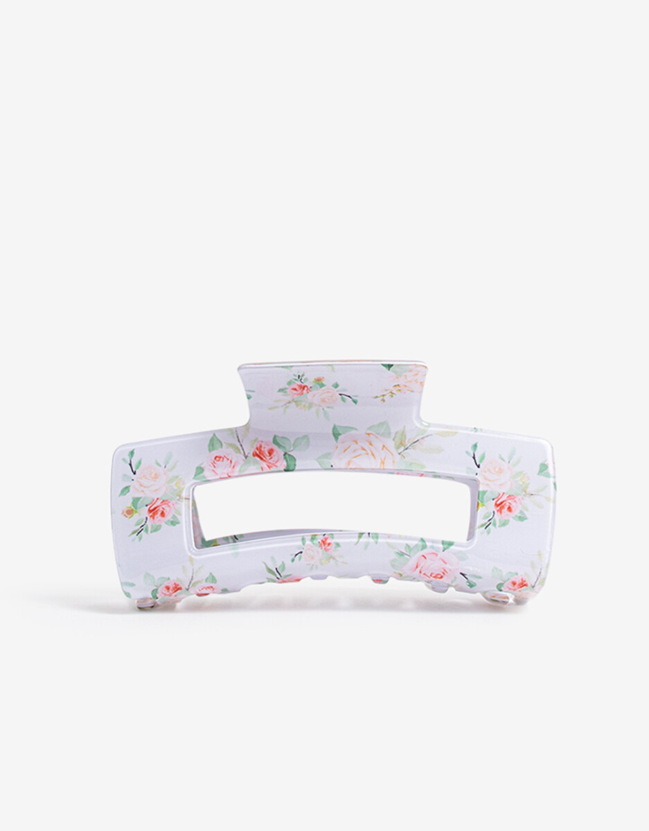 Broche Grande Estampado De Acrilico. 