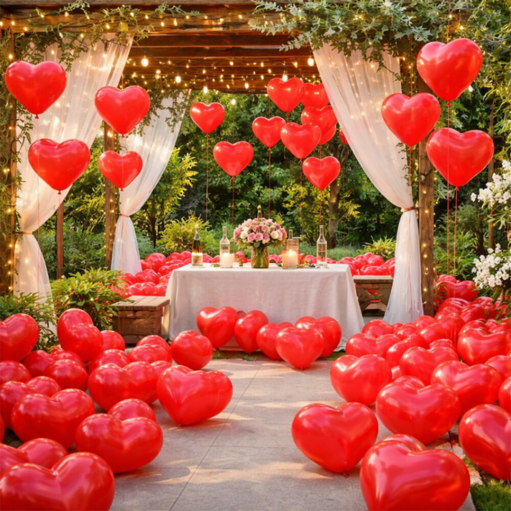 Globos Con Forma De Corazon Pack x100 Globos Con Forma De Corazon Pack x100