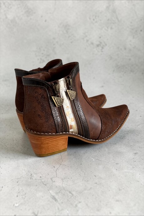 Bota Eva Chocolate Jaspeado Con Arte Bota Eva Chocolate Jaspeado Con Arte