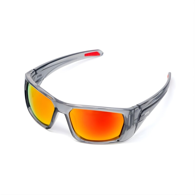 Lentes De Sol Arye Polarizados Con Armazón Brillante Para Protección Visual UV Rojo