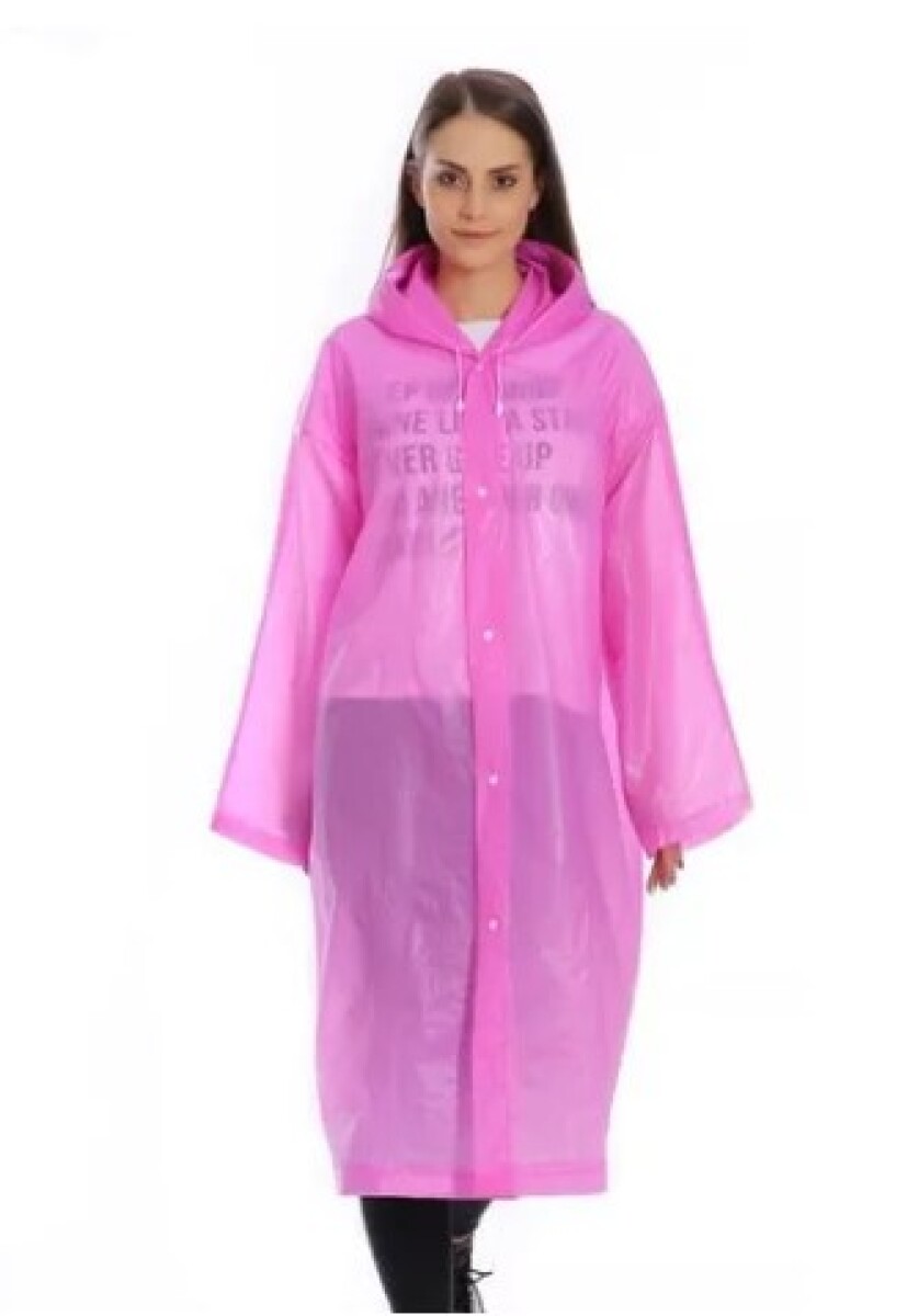 Capa Pilot de Lluvia Unisex con Capucha - ROSA 