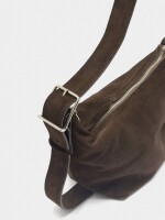 Bolso Bandolera De Piel Lisa marron