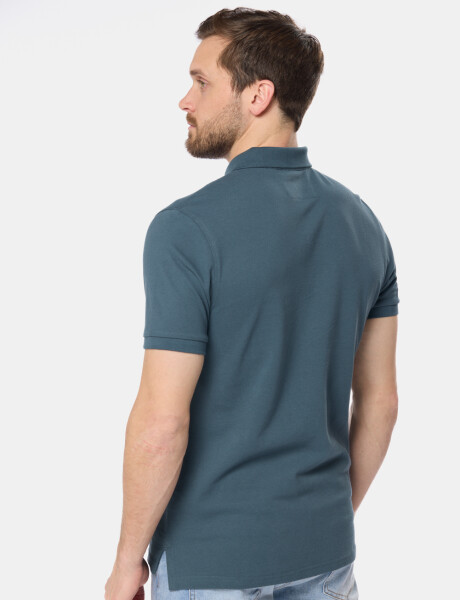 REMERA POLO PIQUE LISA Petroleo
