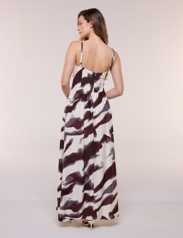 Vestido Maxi Printed MULTI/MARRON