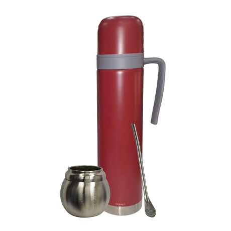 Set Ac.Inox Termo 750ml +mate lavable 120ml +bombilla regalo Plateado