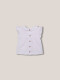 Camiseta Con Cuello Volante Blanco