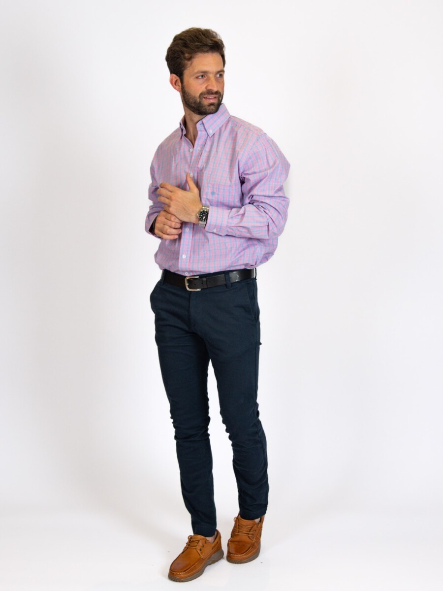 Camisa Escocesa - Rosada y Celeste 