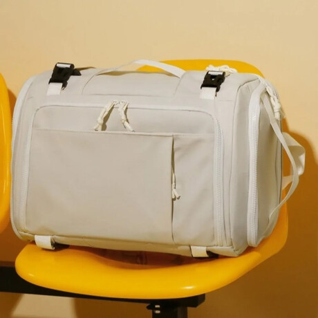 Mochila bolso con bolsillos de viaje Beige