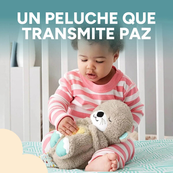 Peluche Nutria Bebé Respira Y Relaja Dormir Niño Tendencia Color Variante Gris