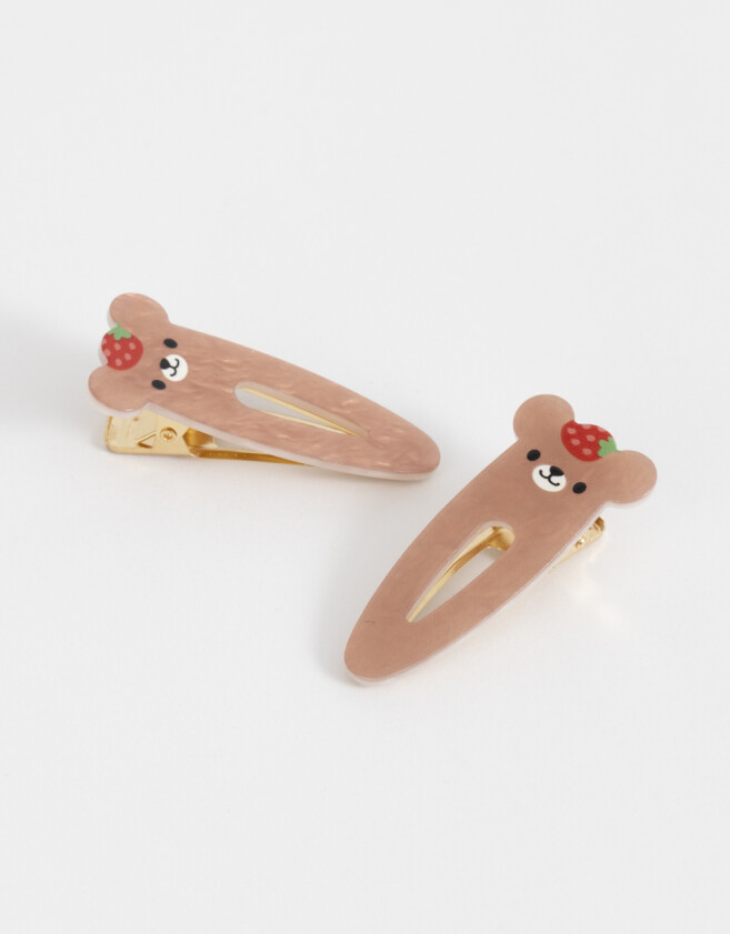 Hebillas Infantiles Osito Combinacion Bicolor