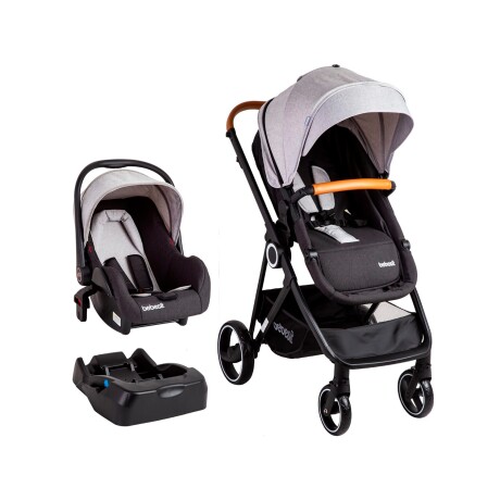 Coche de bebé + silla para auto Bebesit Travel System Cosmos Deluxe Gris