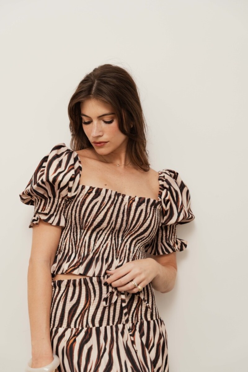 TOP MAGNOLIA FLORAL AUTUMN ZEBRA TOP MAGNOLIA FLORAL AUTUMN ZEBRA