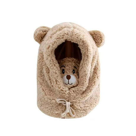 GORRO PASA MONTAÑAS CORDERITO CON OREJAS MARRON-CLARO