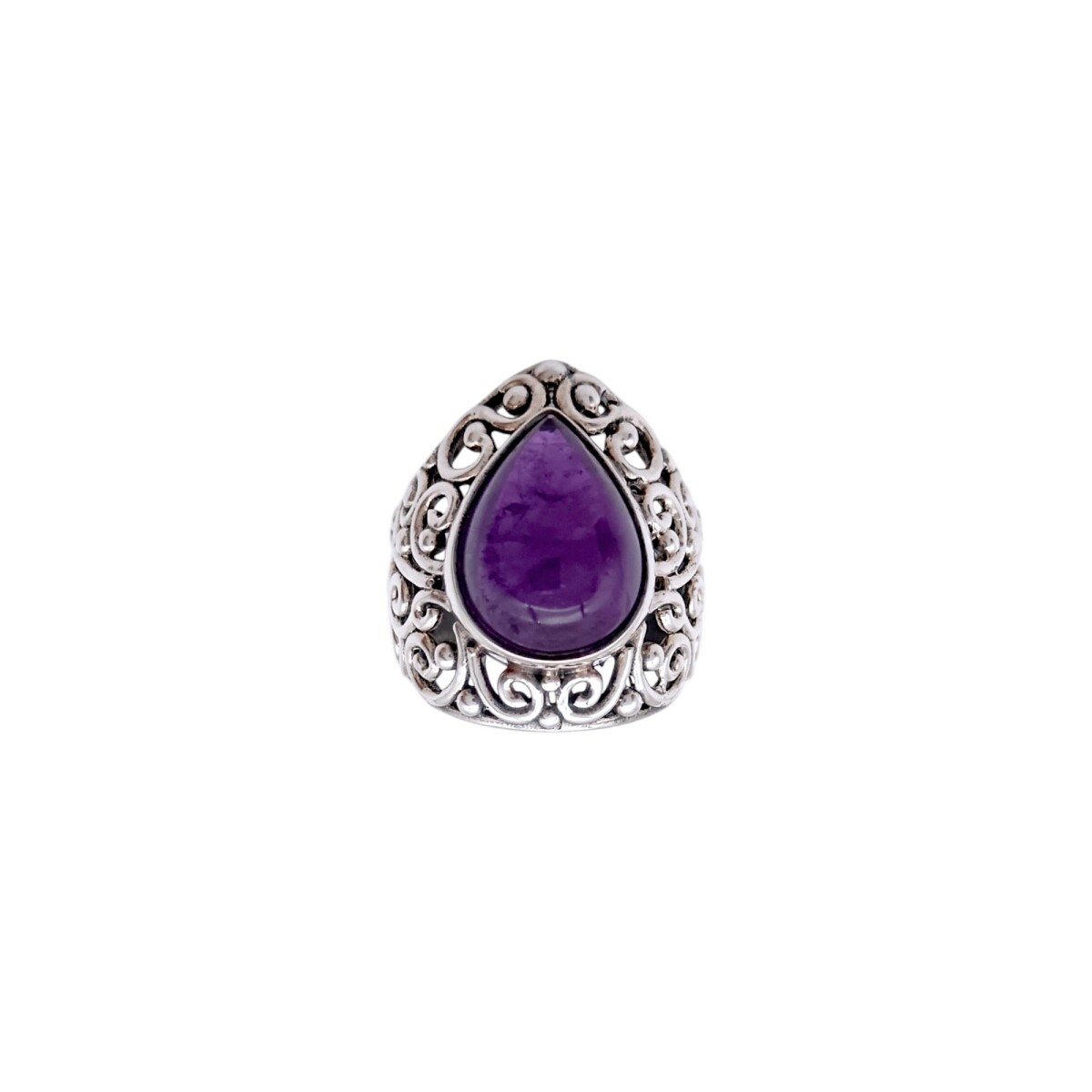 Anillo Lagrima Amatista Imperial. Plata 925 - AN4752 - sinpiedra 