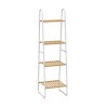 Estantería 4 Niveles Bambú - House Blanco