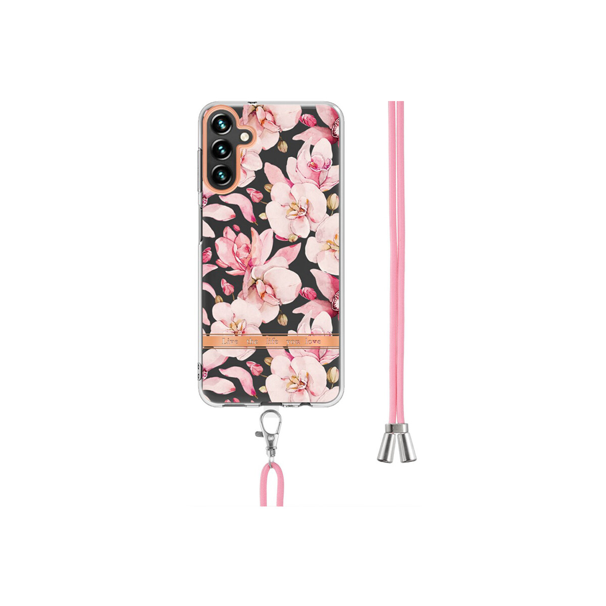 Protector Samsung Galaxy A34 diseño flores rosa 