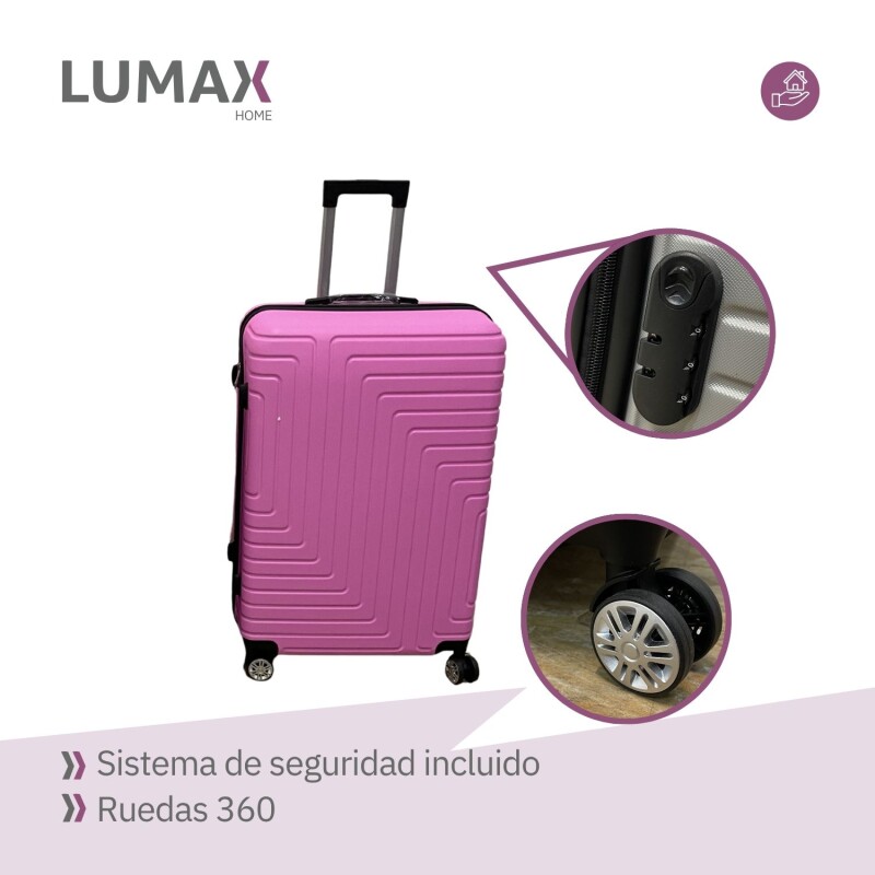 Set de 3 Valijas de Mano Rígidas Rosa