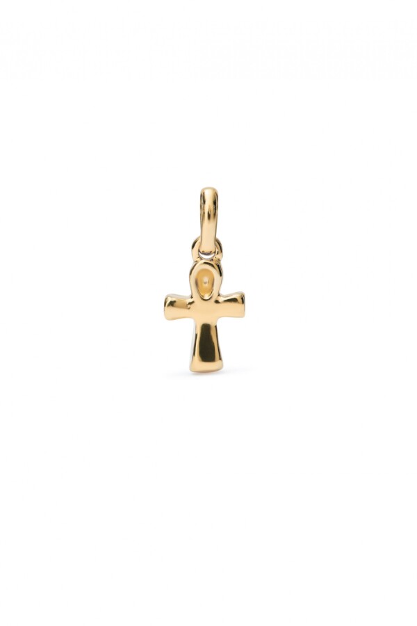 CHARM DE ALEACIÓN DE METALES BAÑADOS EN ORO 18K CON FORMA DE CRUZ Charm