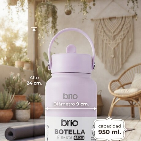 Botella Térmica Brio 950ml Acero Inox Lavanda