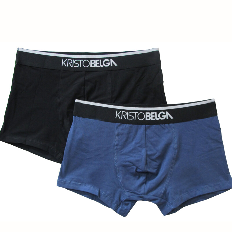 Boxer de Hombre KristoBelga BOXER Pack X 2 Negro - Azul