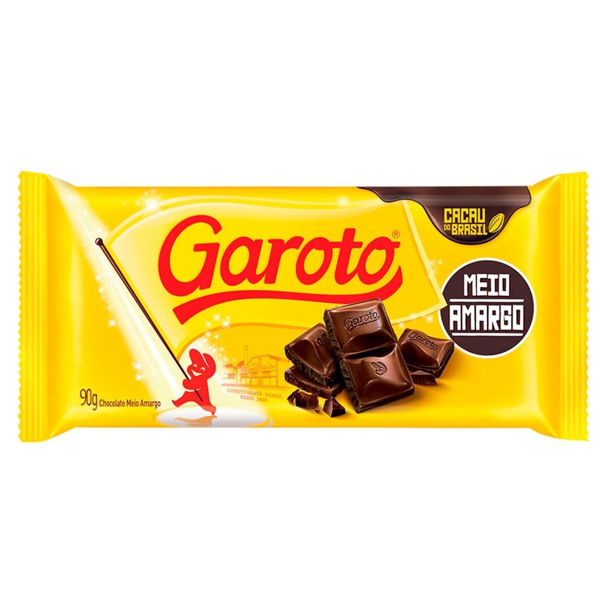 Chocolate Garoto Tabletas Jumbo Semi Amargo 90 GR 