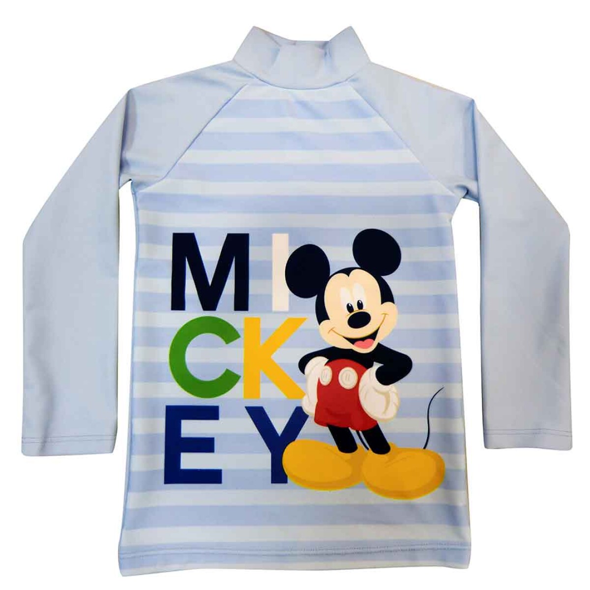 Remera de playa mickey protectora de rayos UV - CELESTE 