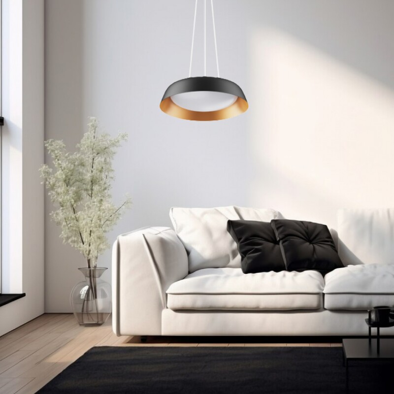 LUMINARIA COLGANTE DECORATIVA DIMERIZABLE HARLEY CCT 25W Luminaria Colgante Dimerizable Harley Negra Cooper