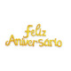 Guirnalda Feliz Aniversario Inflable Dorado