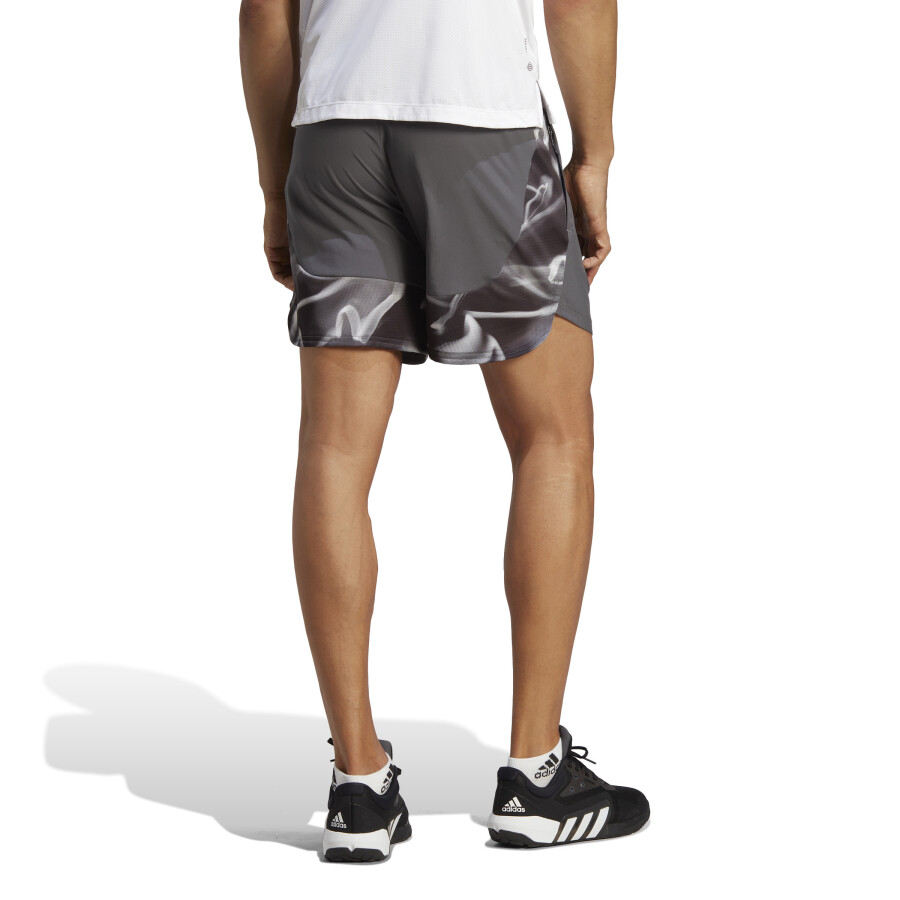 Short de Hombre Adidas Training Gris - Blanco