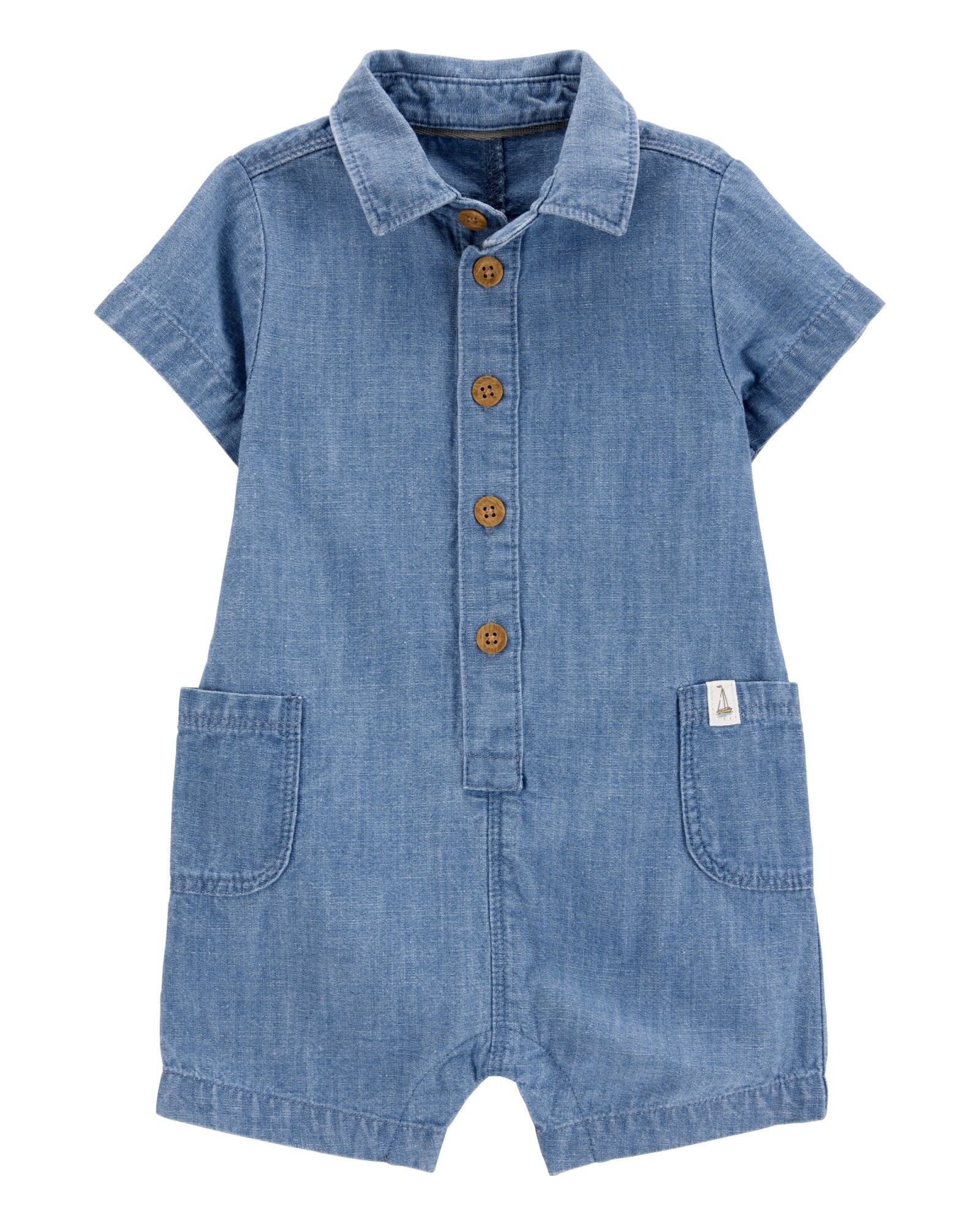 Monito corto de chambray Sin color
