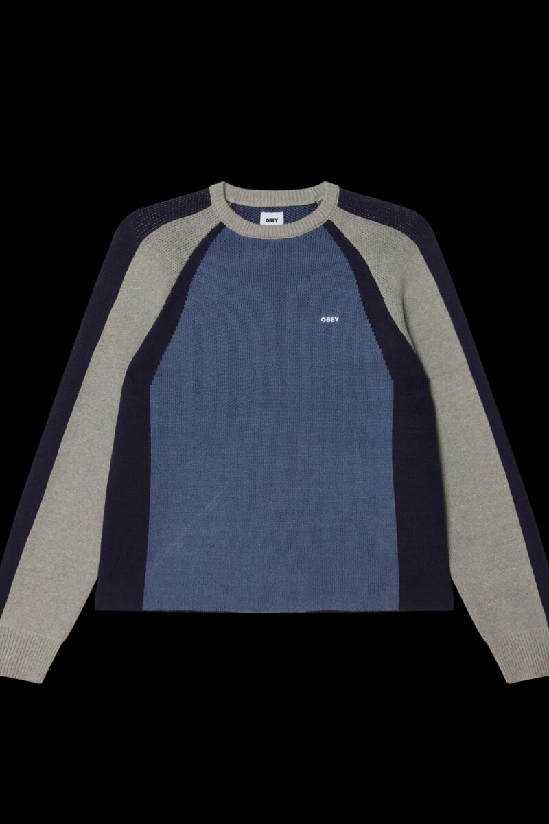 RAGLAN CREW NECK SWEATER Azul