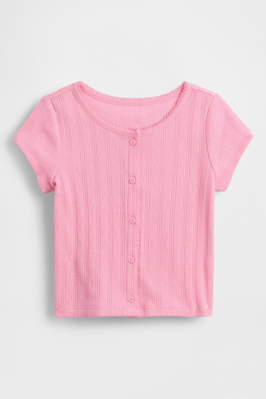Remera Pointelle Toddler Niña May Pink