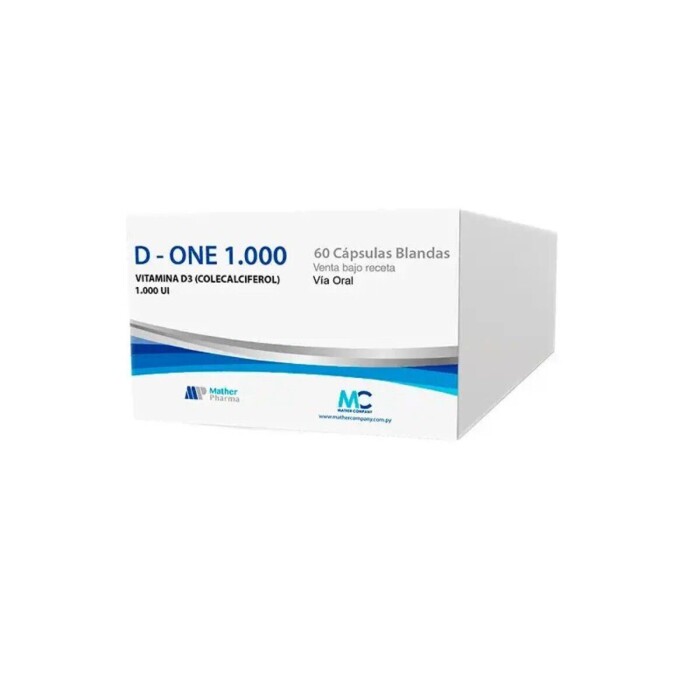 D-ONE 1.000 UI CJ X 60 CÁPS. BLANDAS única